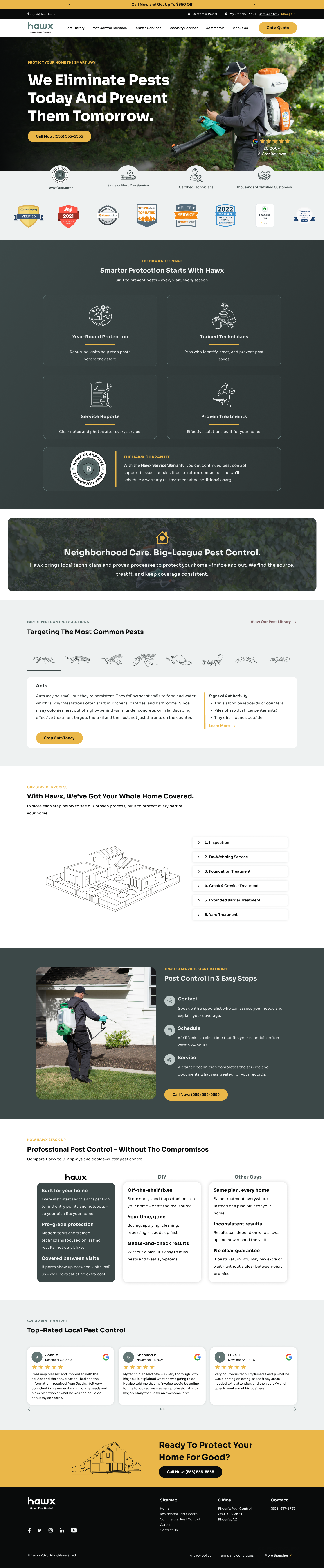 Homepage — After redesign